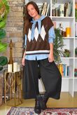 Zeta Otto Argyle Tank Chocolate